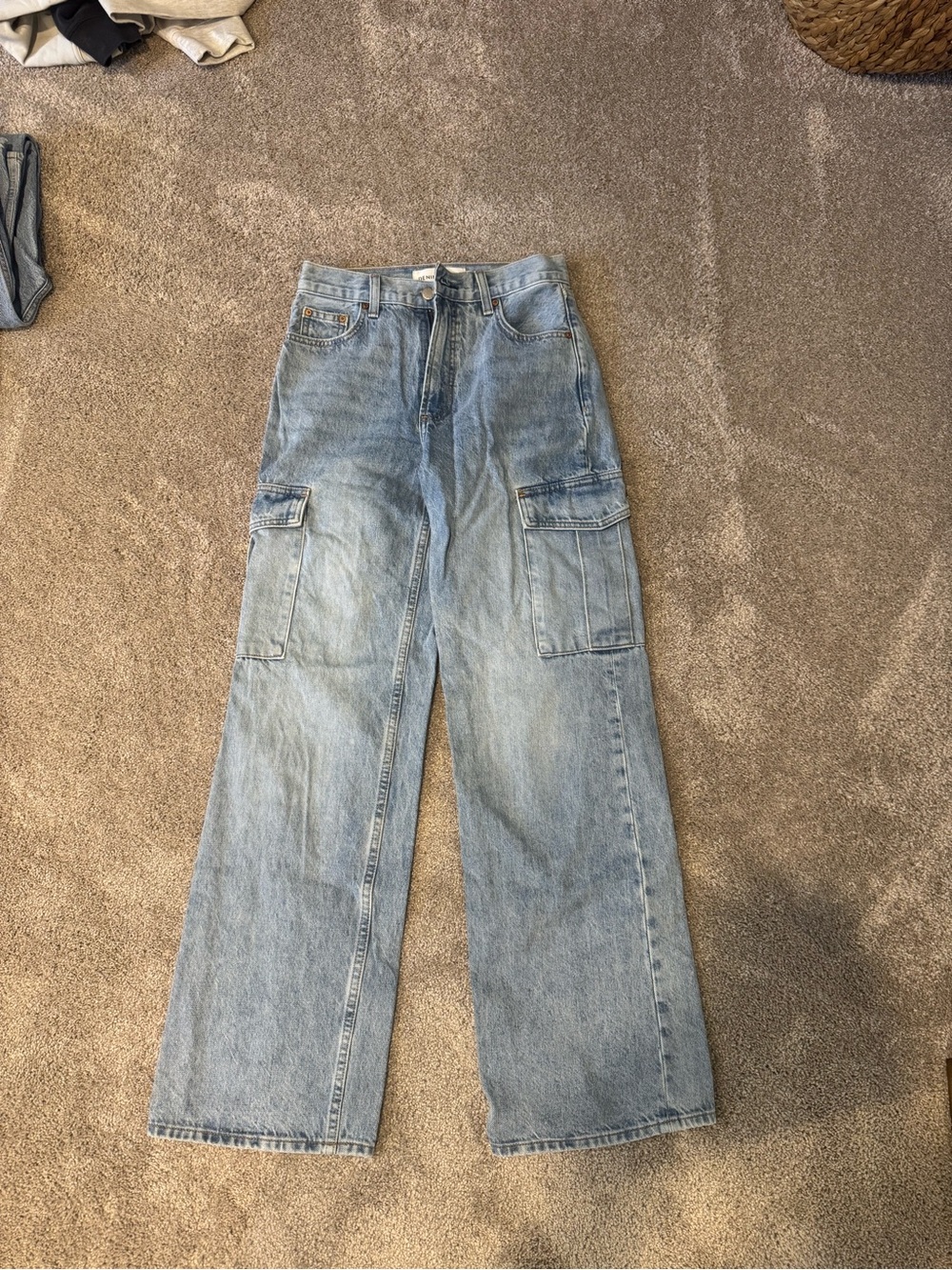 Denim Forum the Farrah hi rise Cargo Jeans
